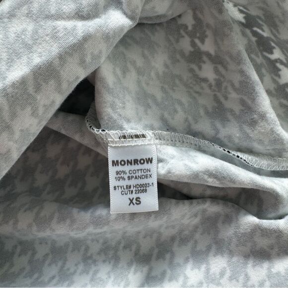 Monrow Black White Houndstooth Jersey Midi Dress Size X-Small NWT - Picture 6 of 7